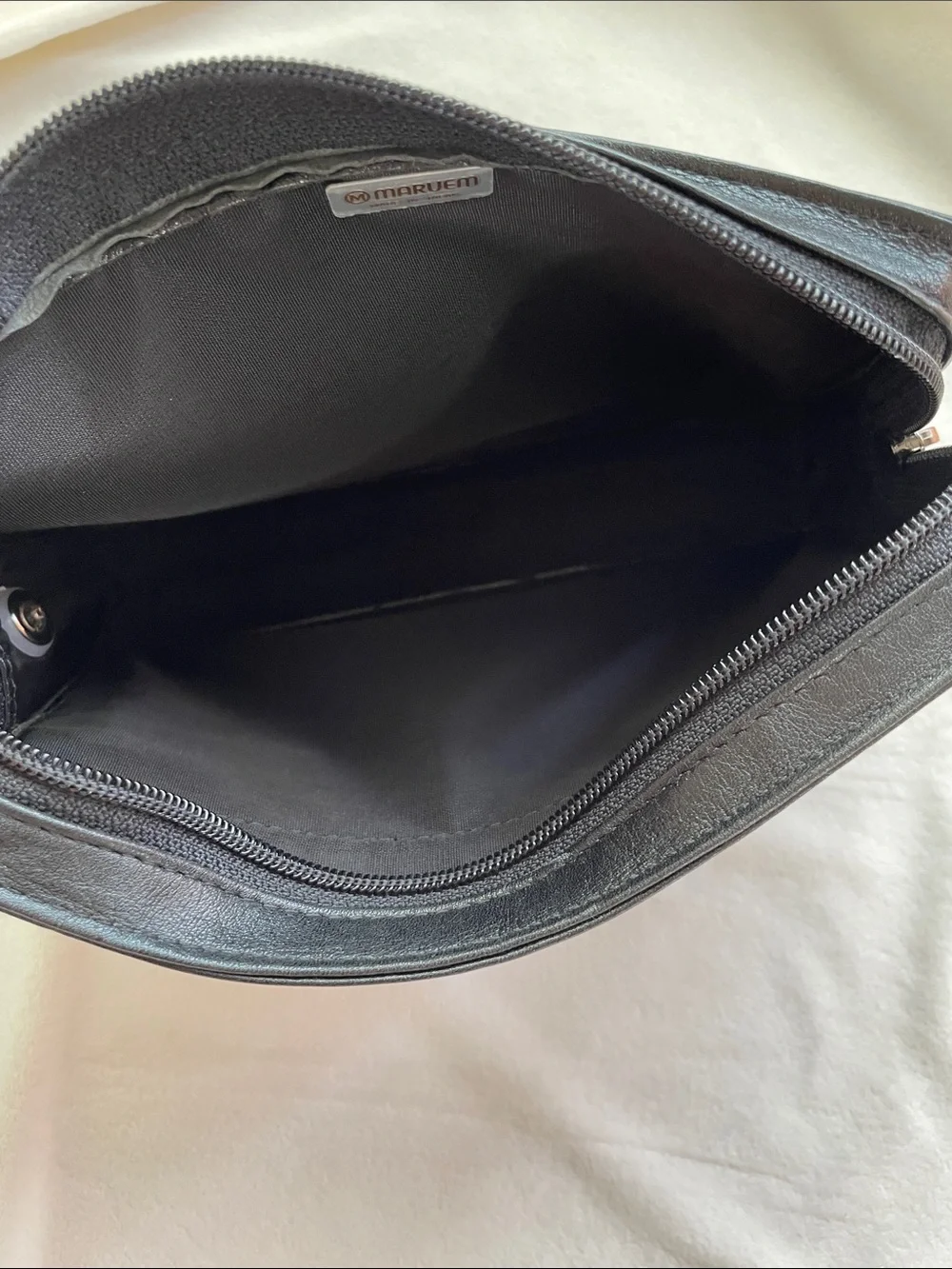 Rare New Vintage Maruem Japan Men's Leather Wristlet Carry All Bag Pouch Wallet